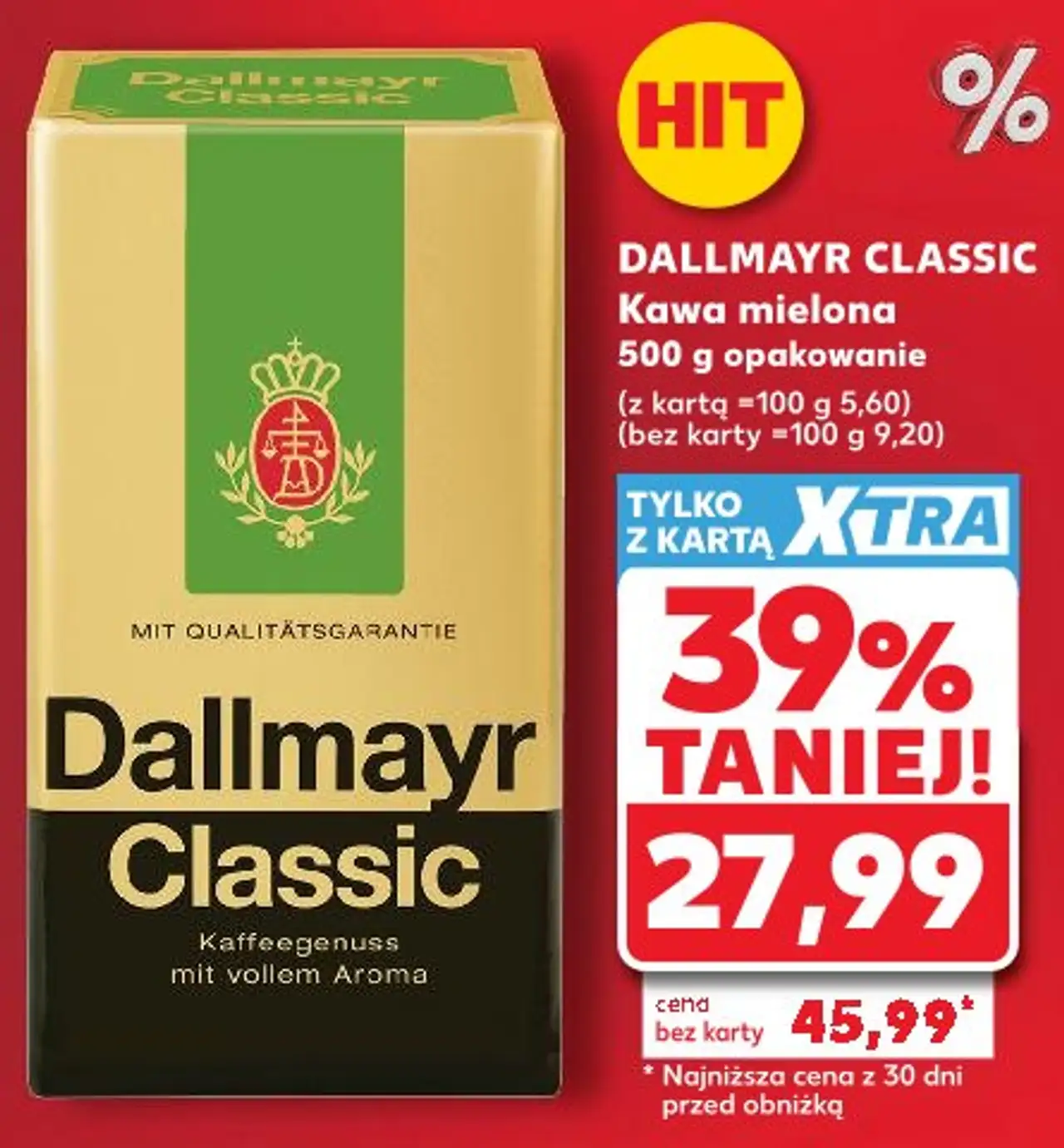 DALLMAYR CLASSIC Kawa mielona 500 g opakowanie