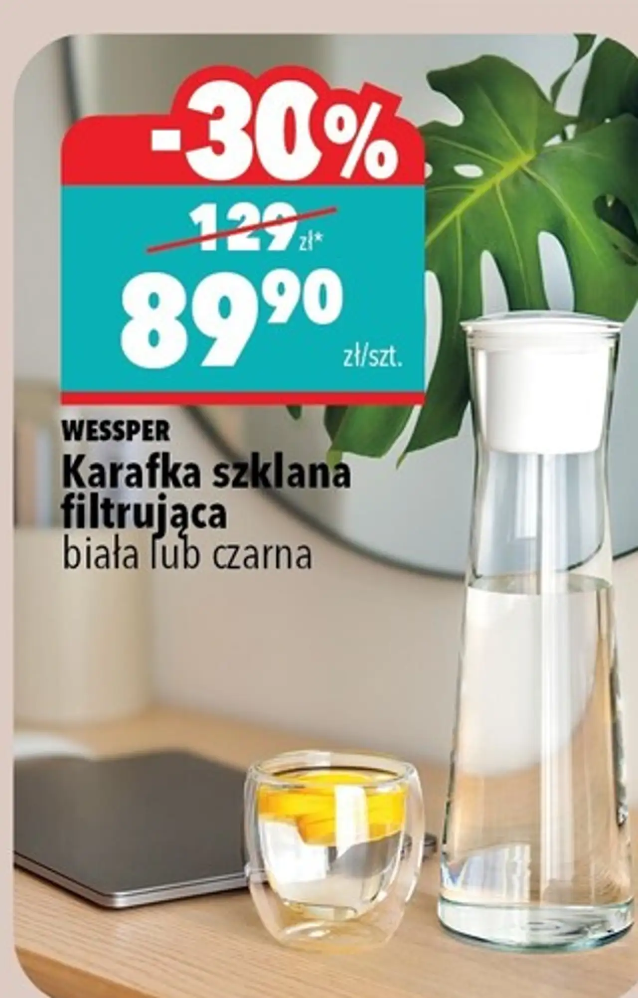 Karafka szklana filtrująca