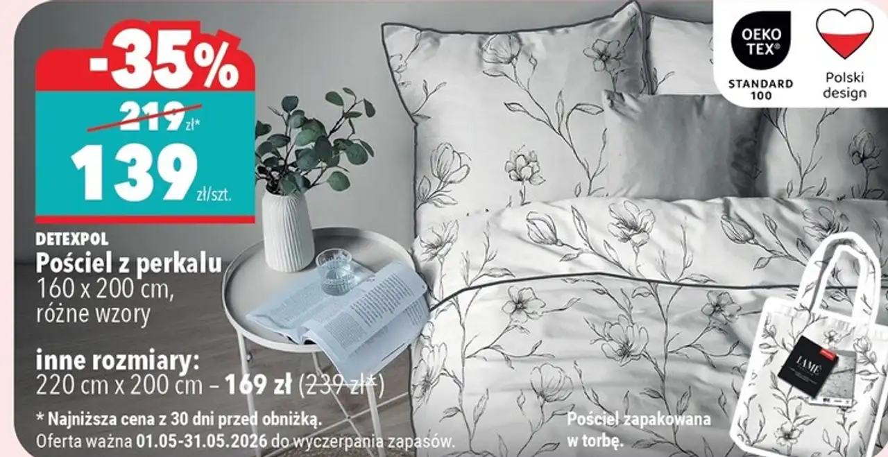 DETEXPOL Pościel z perkalu