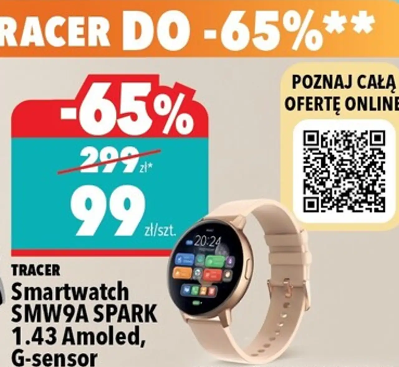 Smartwatch SMW9A SPARK 1.43 Amoled, G-sensor