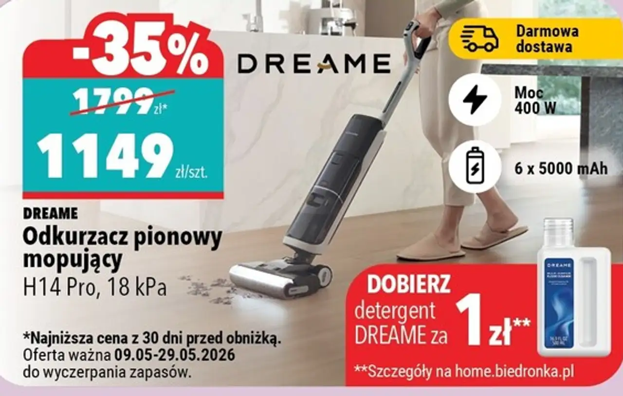 DREAME Odkurzacz pionowy mopujący