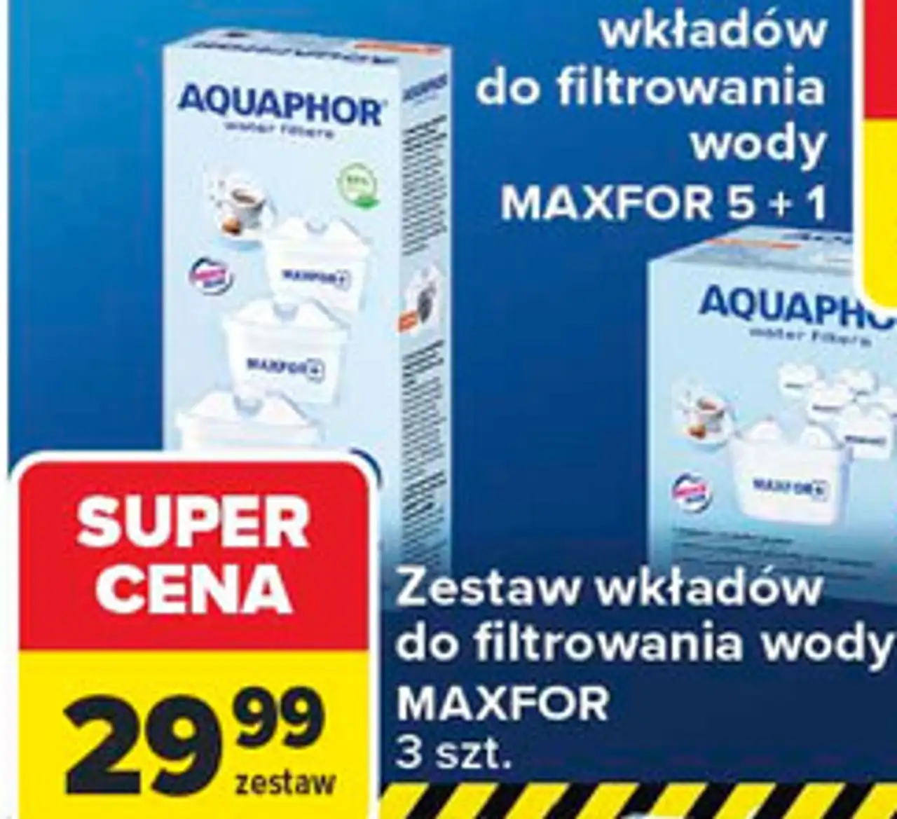 Zestaw wkładów do filtrowania wody MAXFOR
