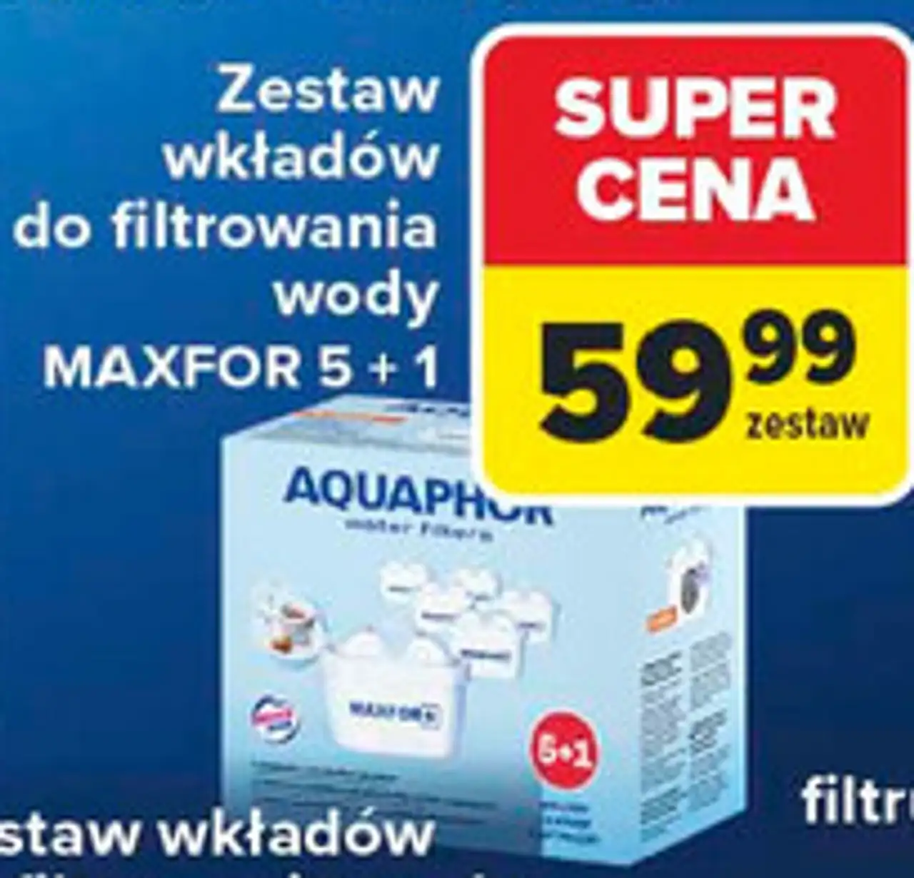 Zestaw wkładów do filtrowania wody MAXFOR