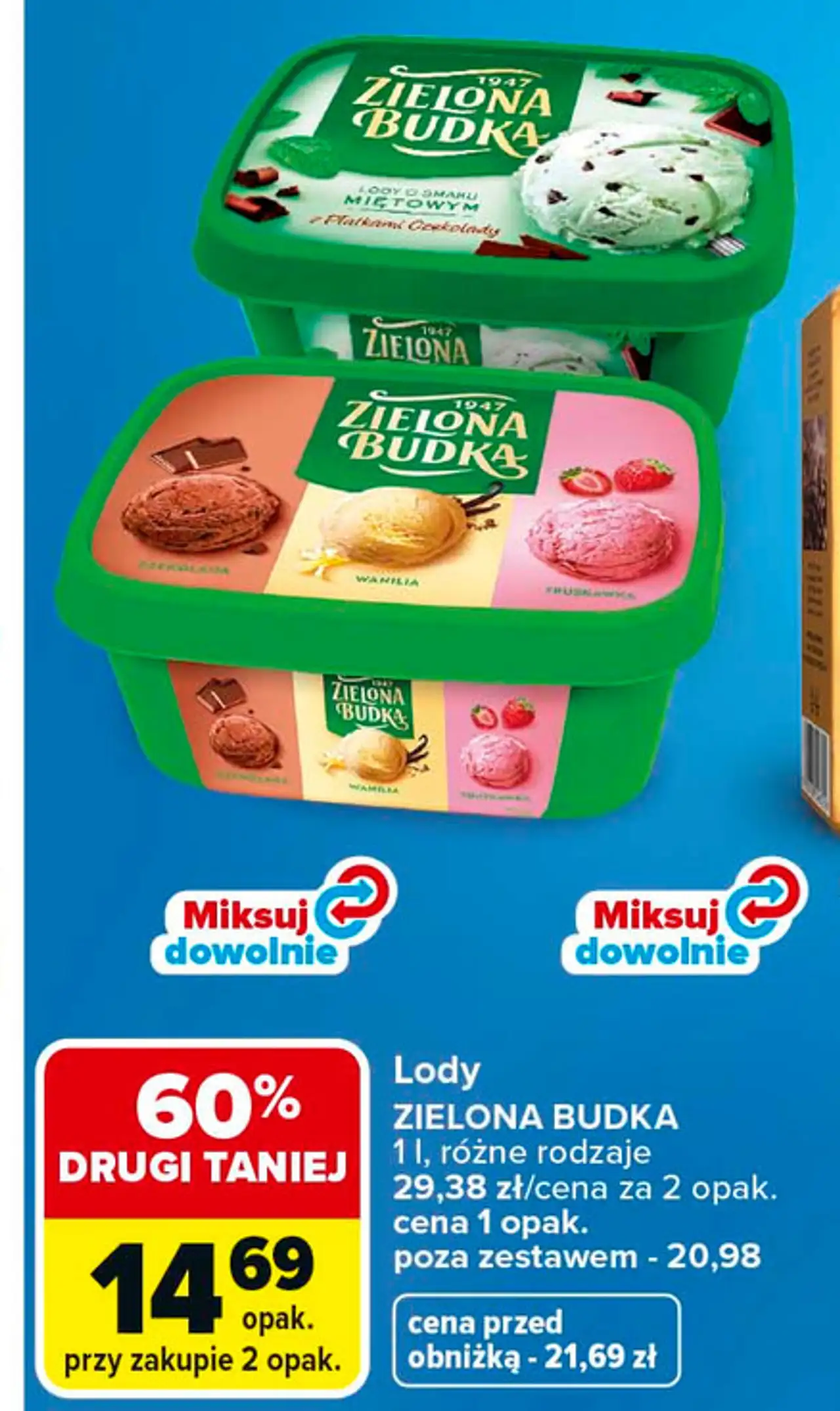 Lody miętowe z płatkami czekolady Zielona Budka