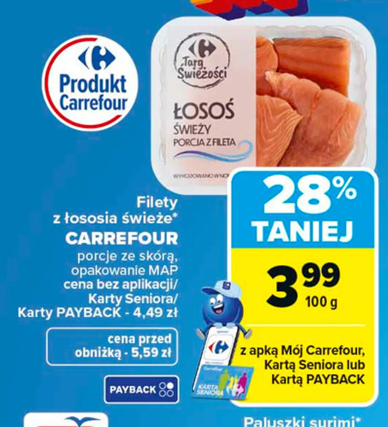 Łosoś porcje z fileta Carrefour Targ Świeżości