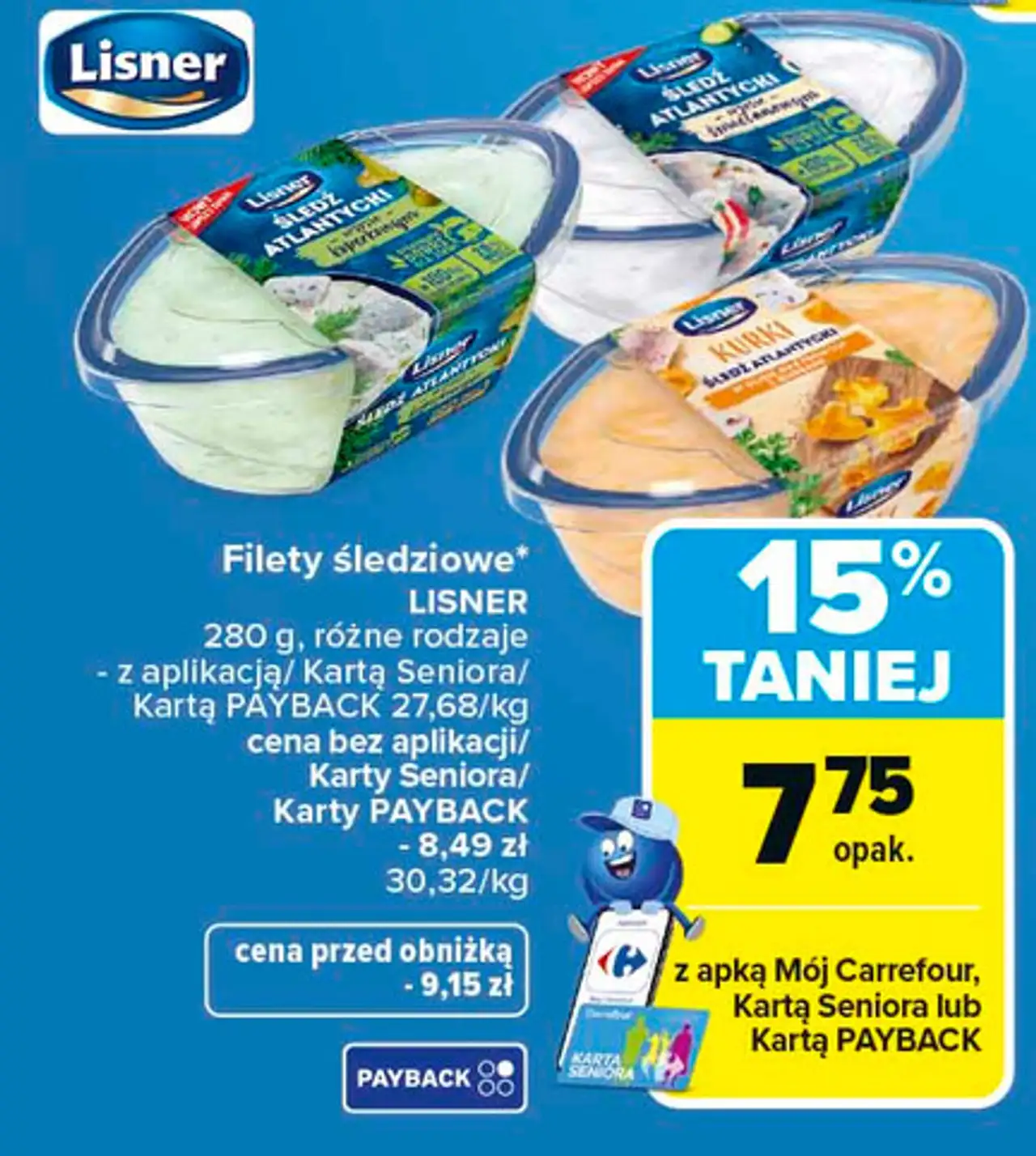 Śledź atlantycki w sosie śmietanowym Lisner
