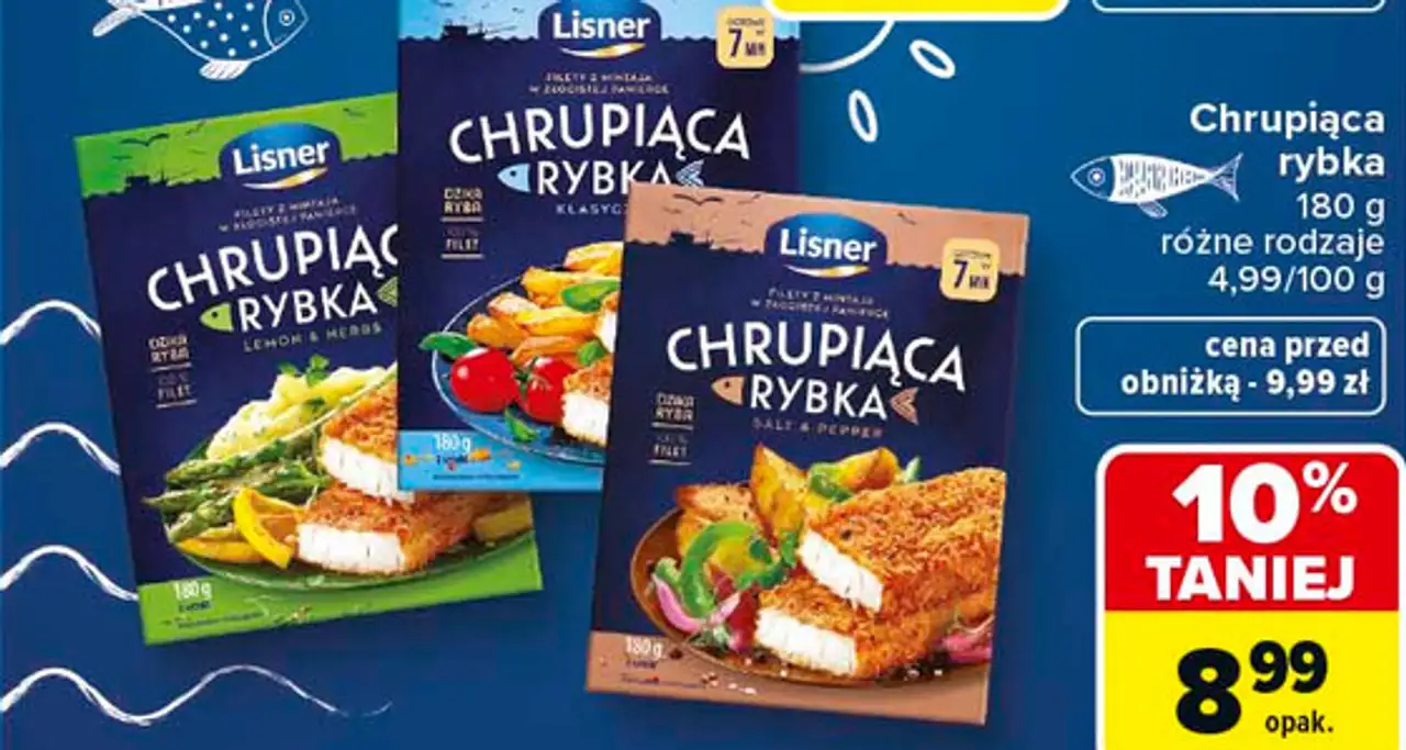 Chrupiąca rybka klasyczna Lisner
