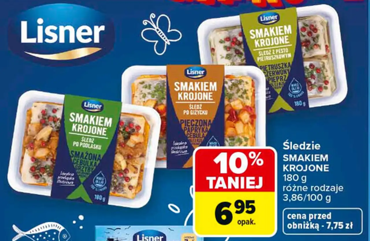 Smakiem krojone śledź z pesto pietruszkowym Lisner