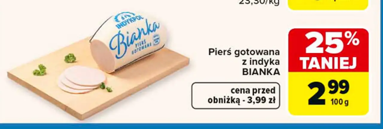 Pierś z indyka gotowana bianka Indykpol