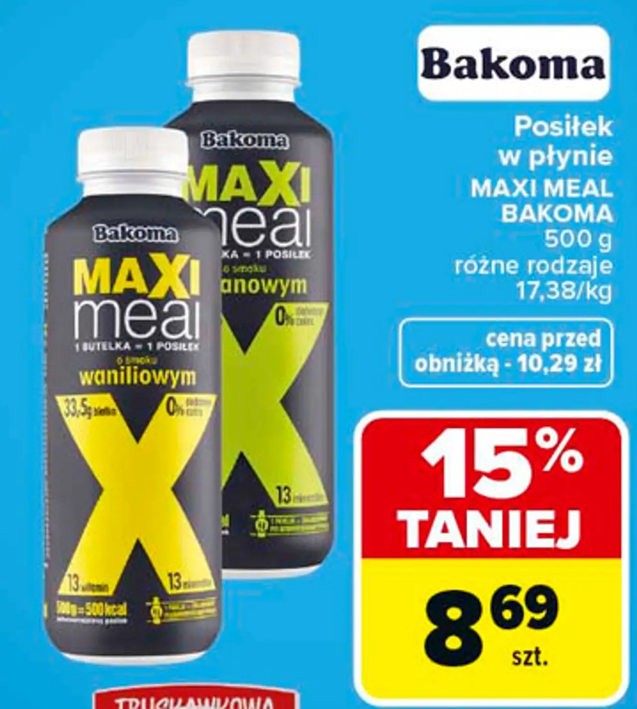 Jogurt waniliowy Bakoma Maxi Meal