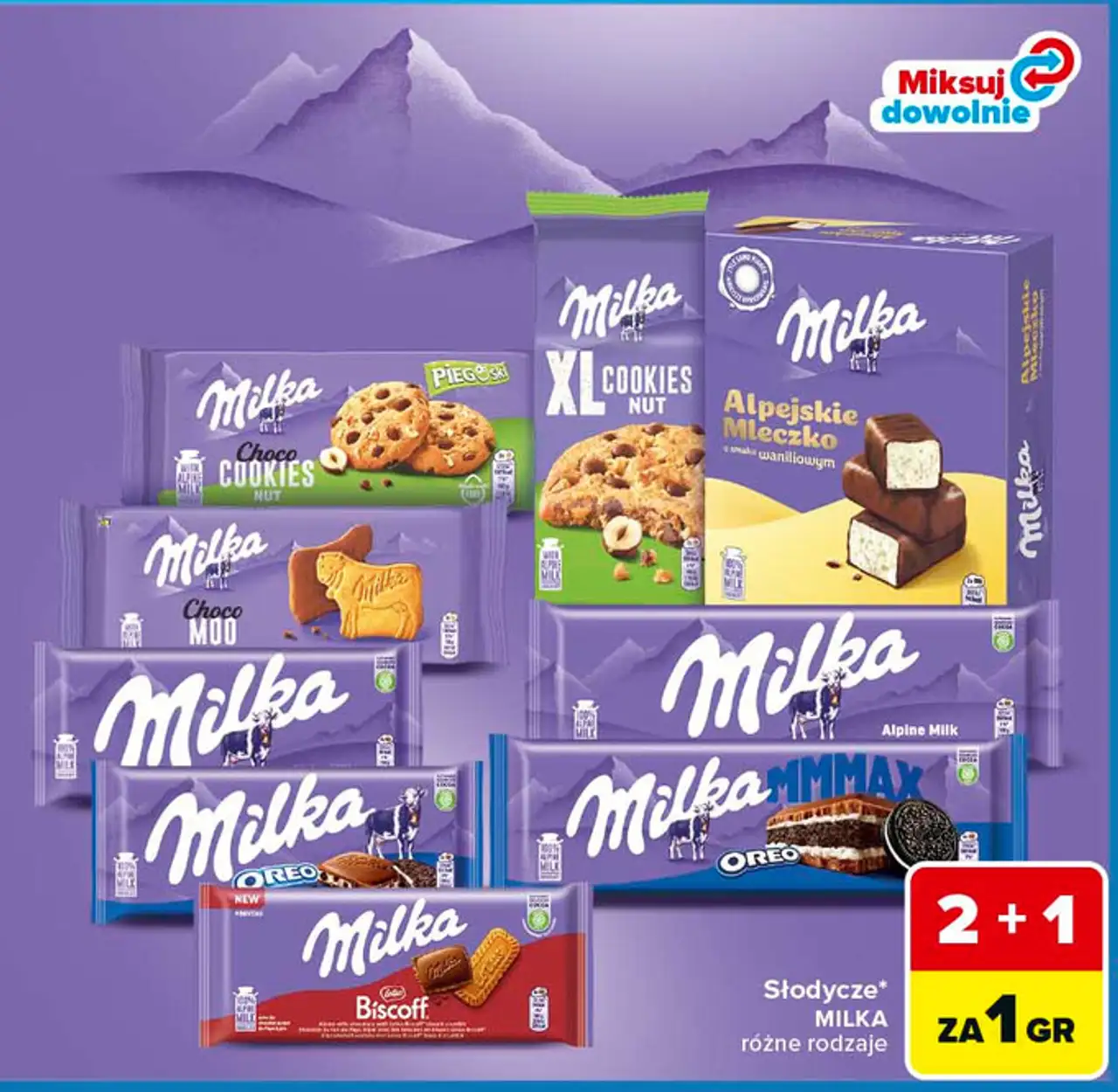 Ciastka orzechowe Milka Xl Cookie