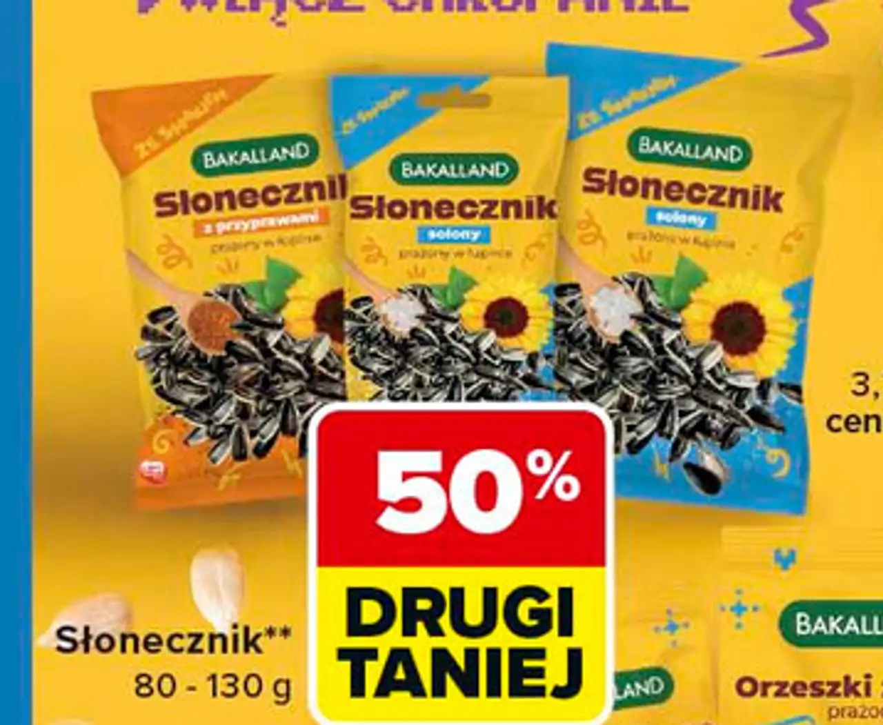 Słonecznik solony prażony w łupinie Bakalland