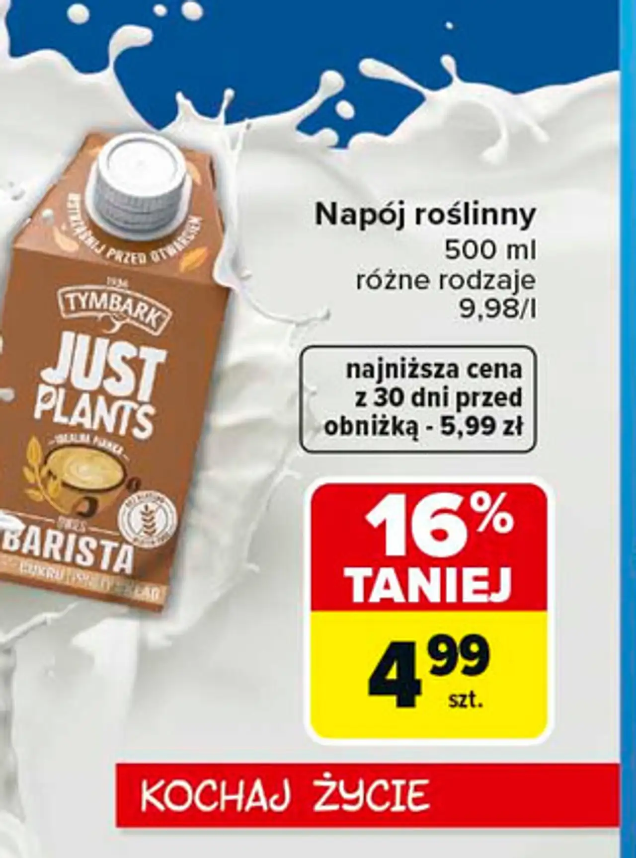 Napój owies barista Tymbark Just Plants
