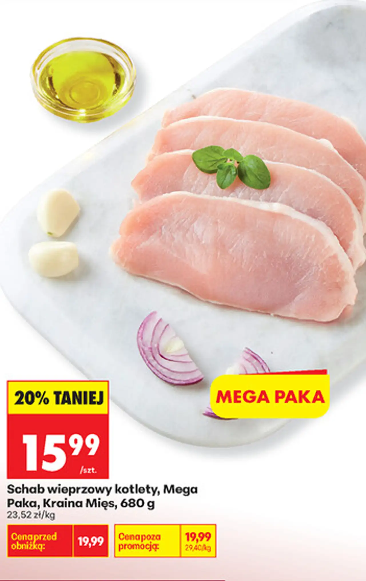 Schab wieprzowy kotlety, Mega Paka, Kraina Mięs, 680 g