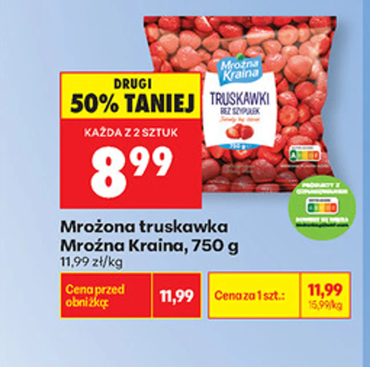 Mrożona truskawka Mroźna Kraina, 750 g