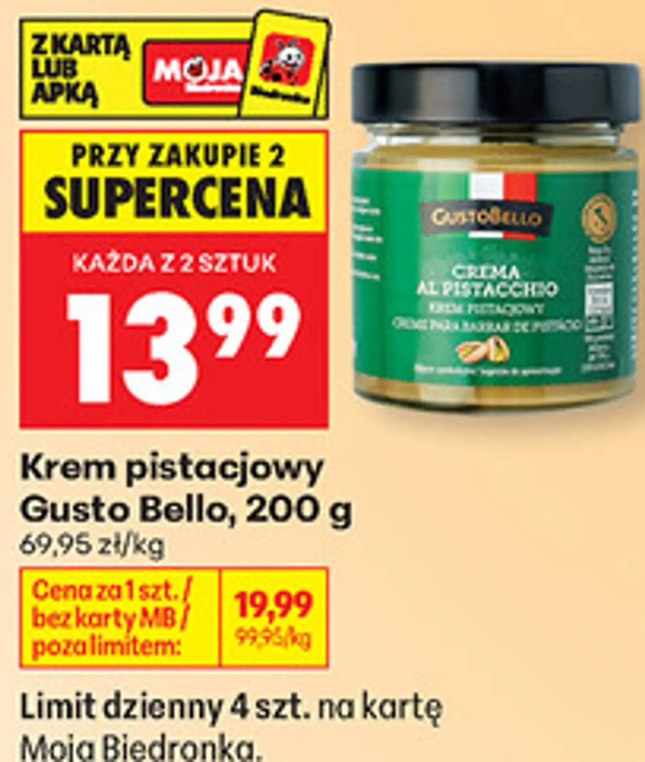 Krem pistacjowy Gusto Bello