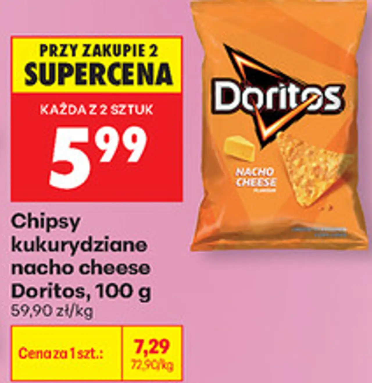Chipsy kukurydziane nacho cheese Doritos