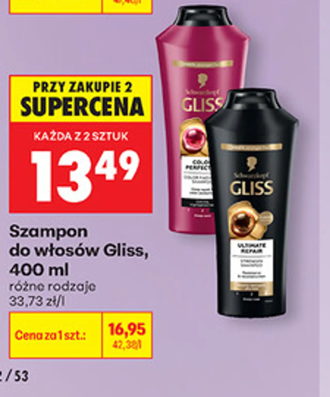 Szampon do włosów Gliss, 400 ml