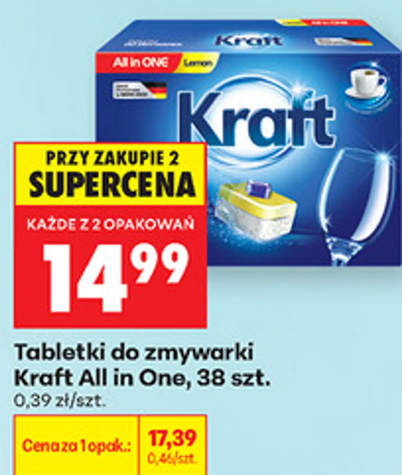Tabletki do zmywarki Kraft All in One, 38 szt.