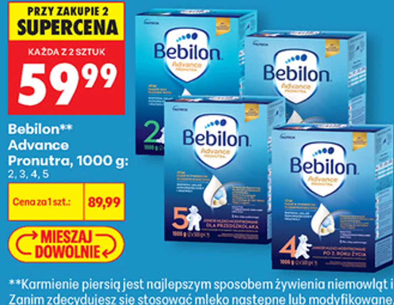 Bebilon Advance Pronutra, 1000 g: 2, 3, 4, 5