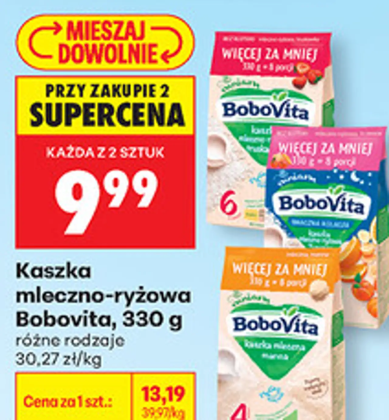 Kaszka mleczno-ryżowa Bobovita, 330 g