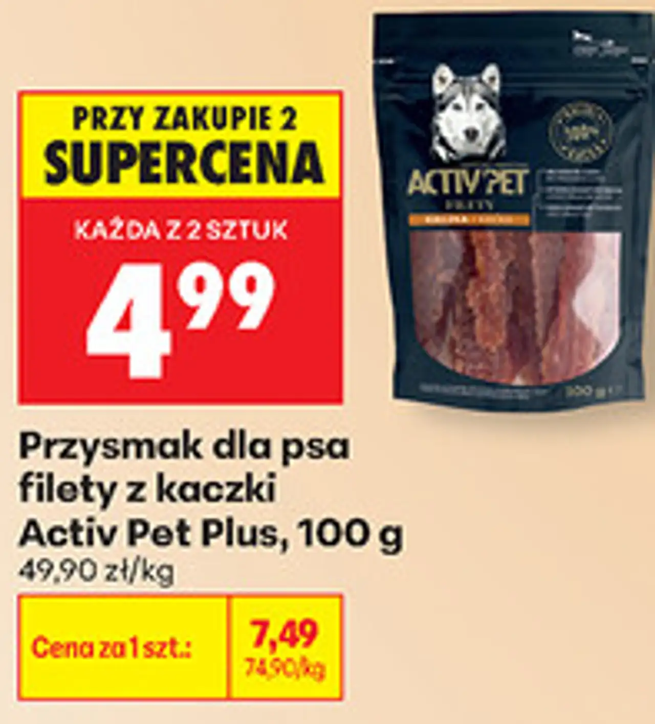 Przysmak dla psa filety z kaczki Activ Pet Plus, 100 g