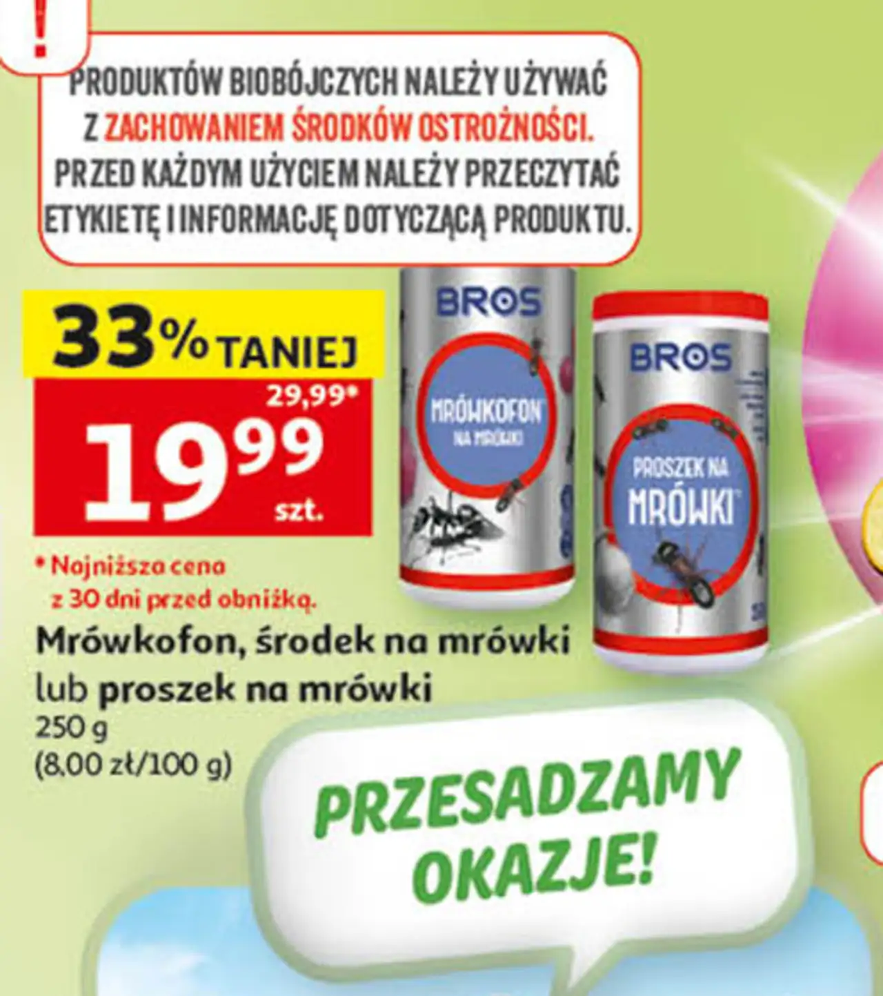 Mrówkofon, środek na mrówki lub proszek na mrówki BROS, 250 g