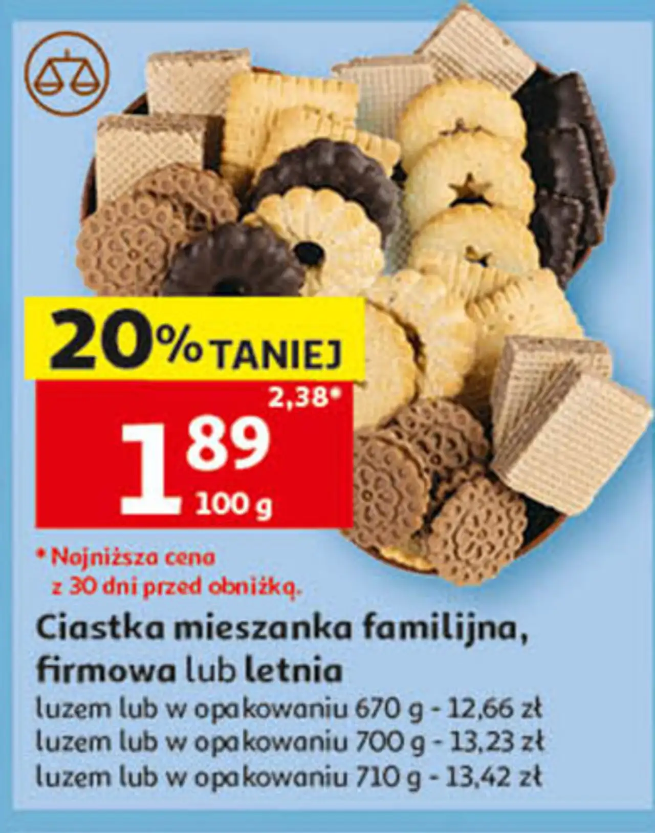 Ciastka mieszanka familijna, firmowa lub letnia