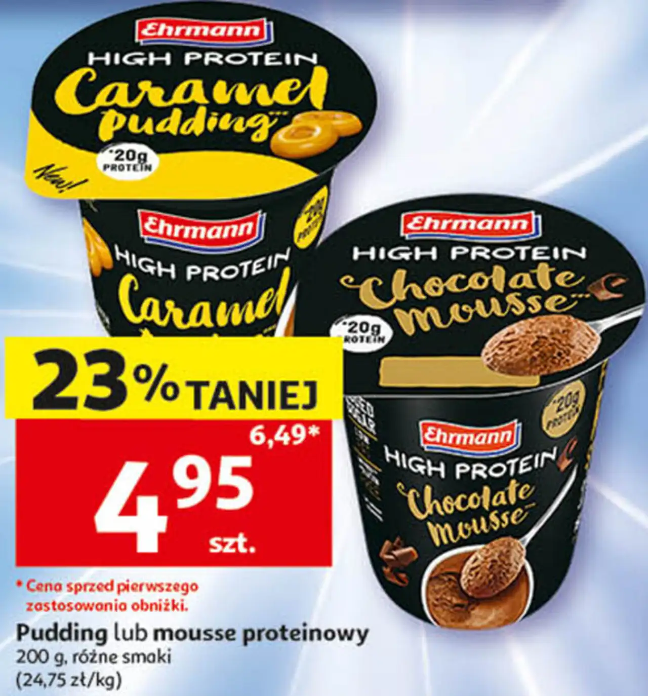 Pudding lub mousse proteinowy Ehrmann