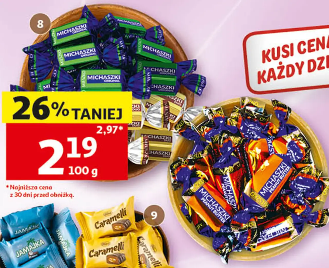 Cukierki czekoladowe Michaszki, trufle, brownie z wiśnią, marcepan, Michaszki Duo Mieszko