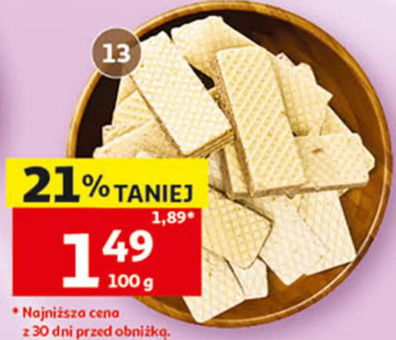 Wafle kakaowe, śmietankowe lub orzechowe