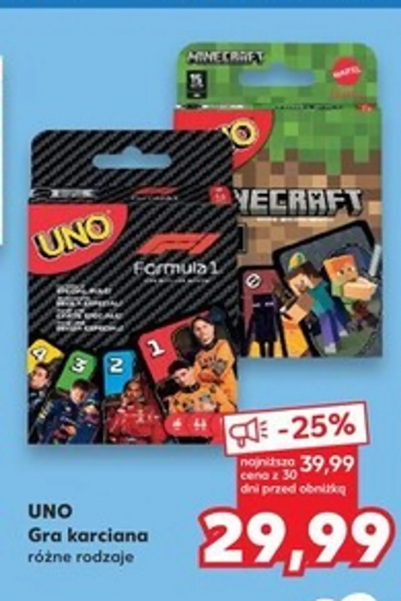 Karty do gry formula 1 Uno
