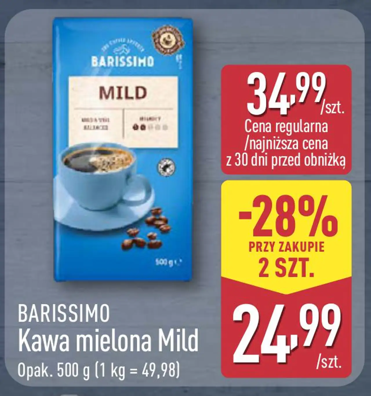 BARISSIMO Kawa mielona Mild Opak. 500 g