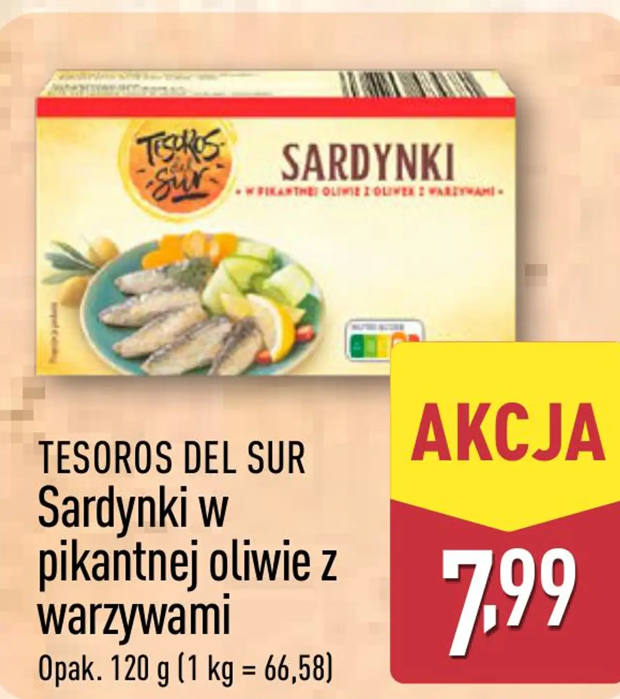 Sardynki w pikantnej oliwie z warzywami TESOROS DEL SUR