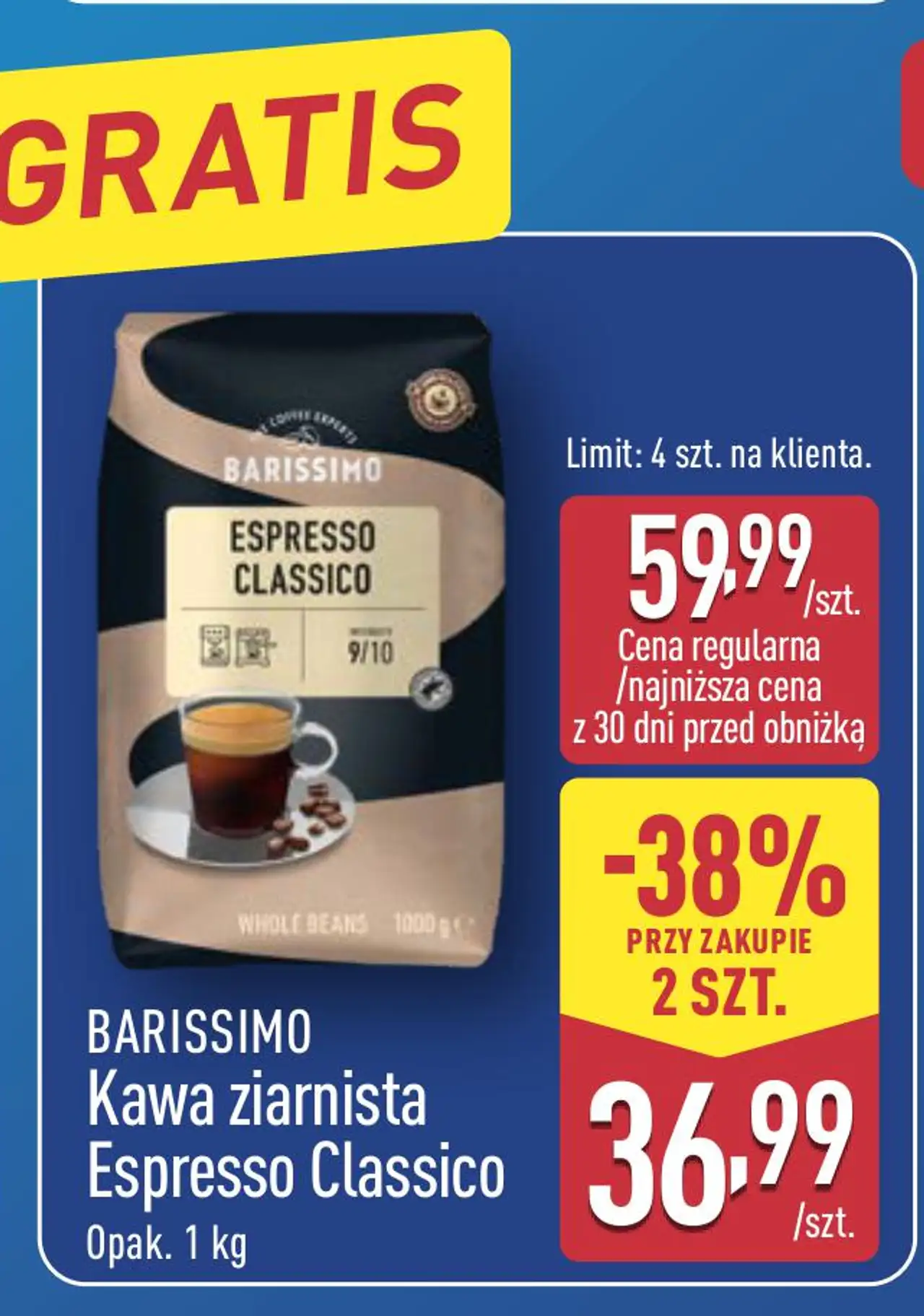 BARISSIMO Kawa ziarnista Espresso Classico
