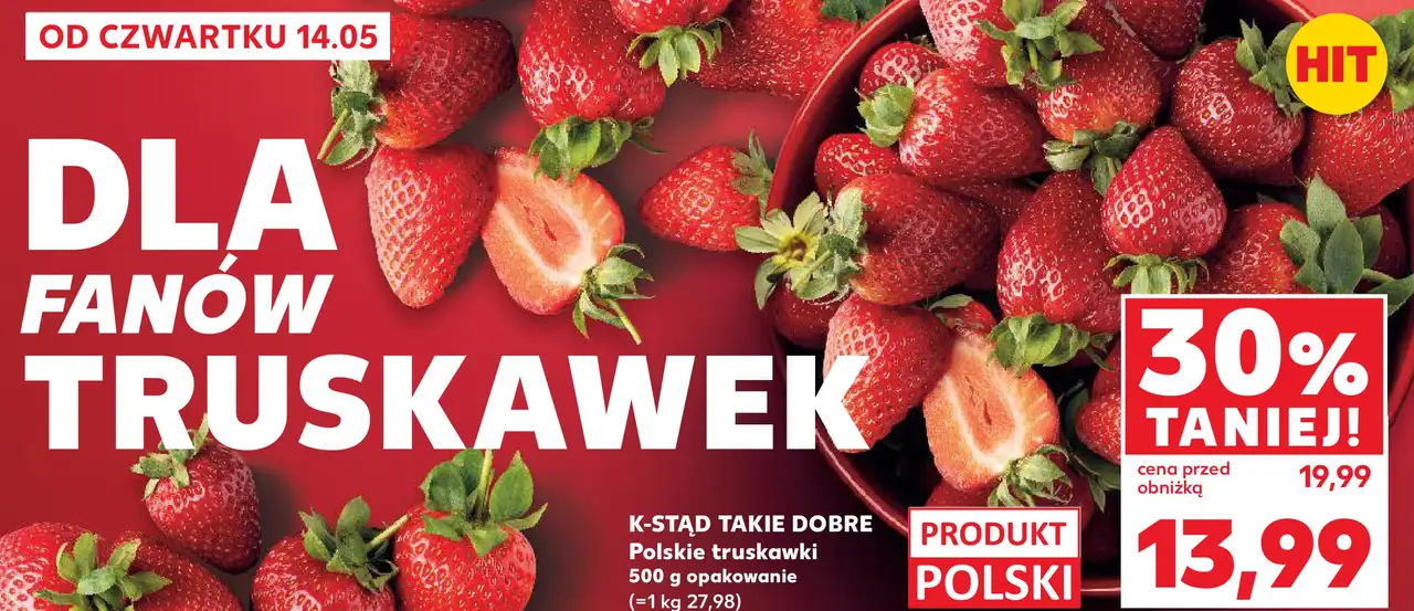 K-STĄD TAKIE DOBRE Polskie truskawki 500 g opakowanie