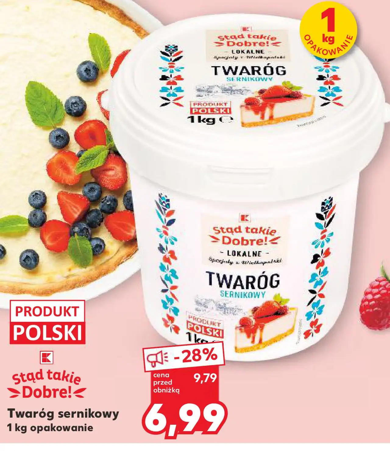 Stąd takie >Dobre!< Twaróg sernikowy 1 kg opakowanie