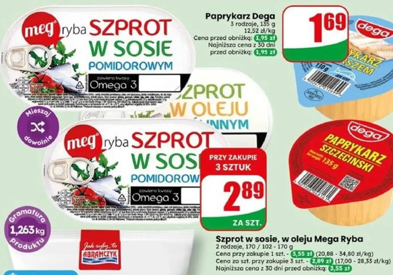 Szprot w sosie, w oleju Mega Ryba