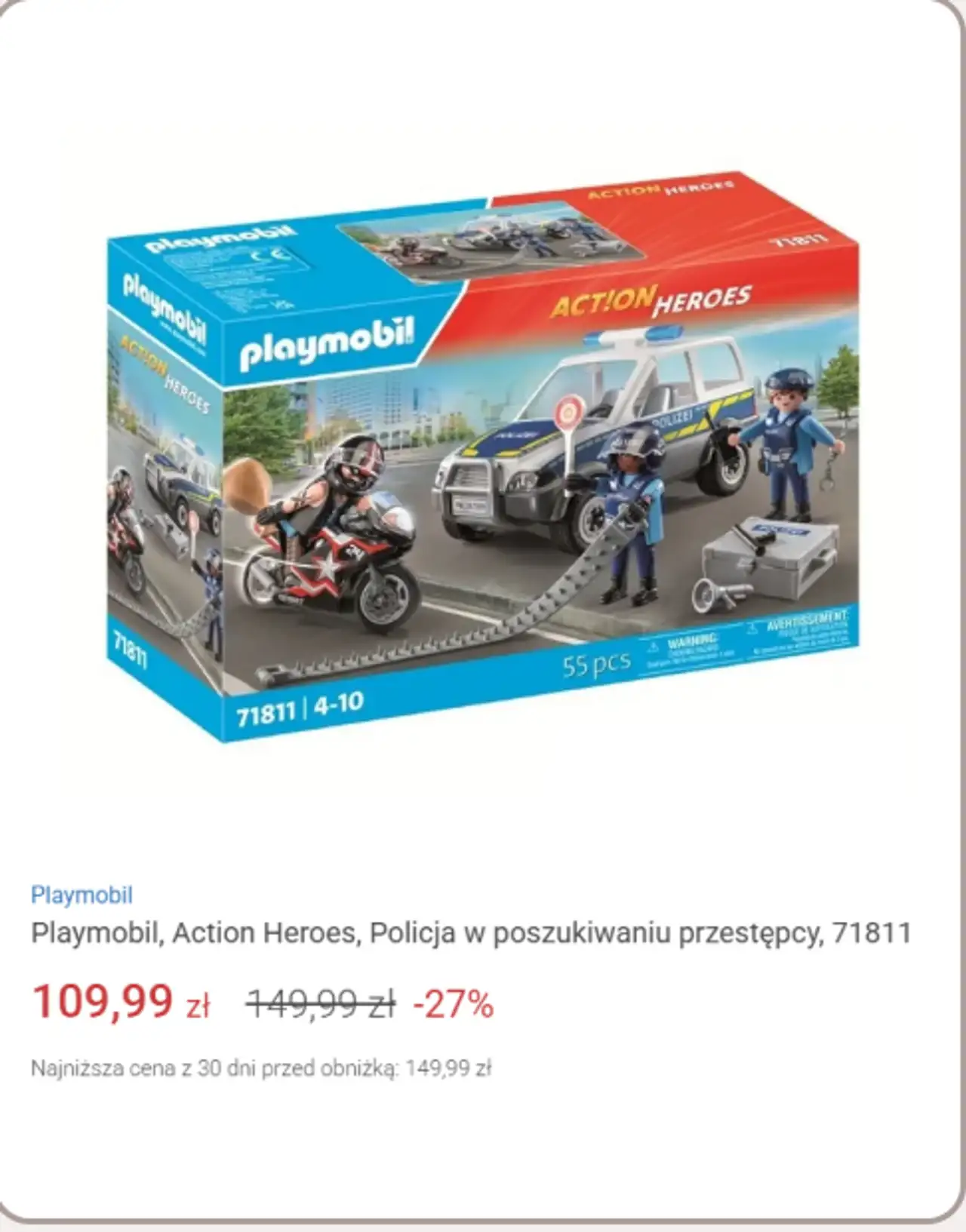 Playmobil, Action Heroes, Policja w poszukiwaniu przestępcy, 71811