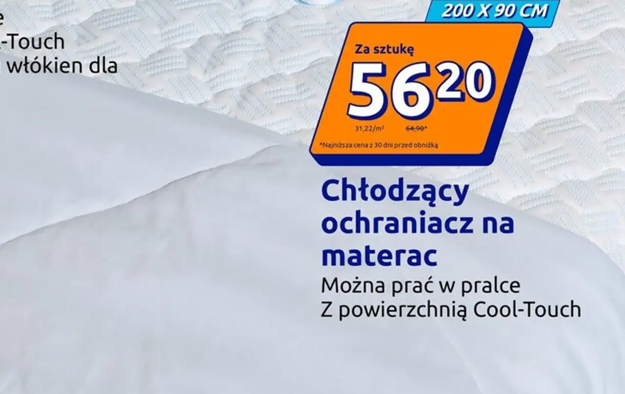 Chłodzący ochraniacz na materac 200 x 90 cm