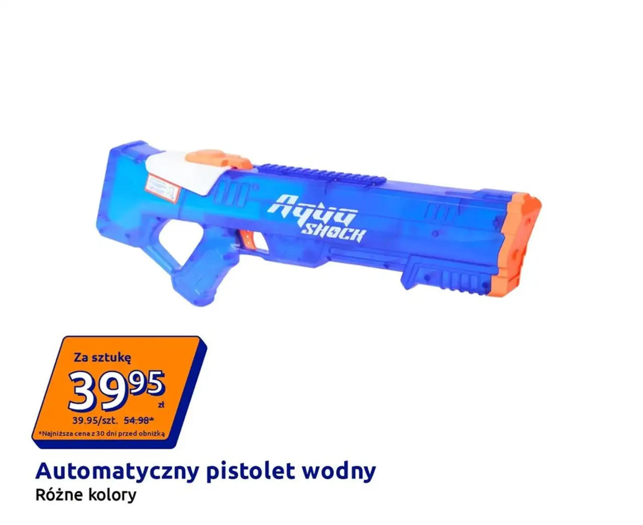 Automatyczny pistolet wodny Aqua Shock Różne kolory