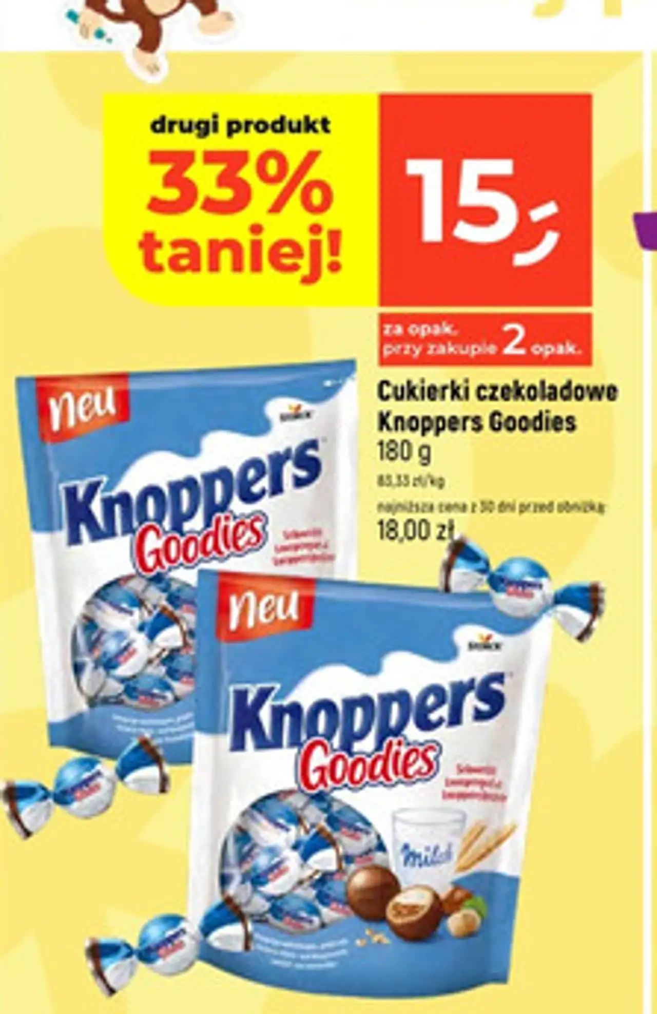 Cukierki czekoladowe Knoppers Goodies 180 g