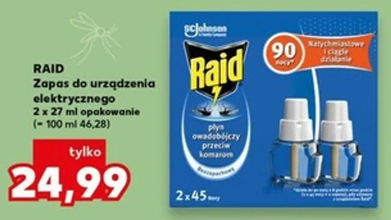 RAID Zapas do urządzenia elektrycznego 2 x 27 ml opakowanie