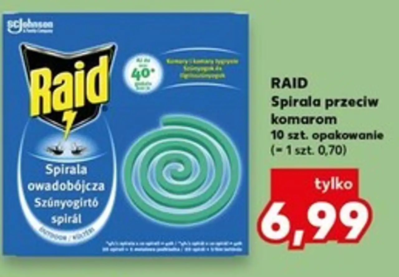 RAID Spirala przeciw komarom 10 szt. opakowanie