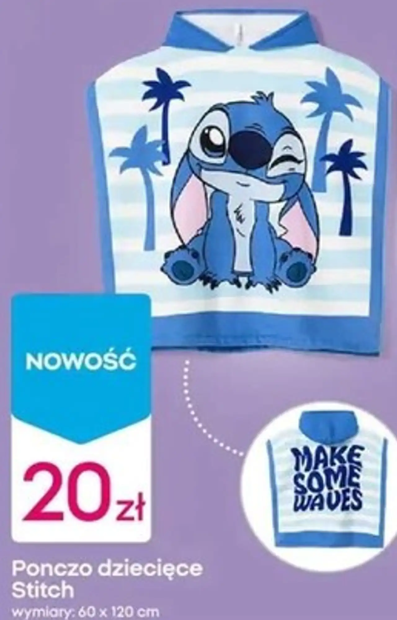 Ponczo dziecięce Stitch