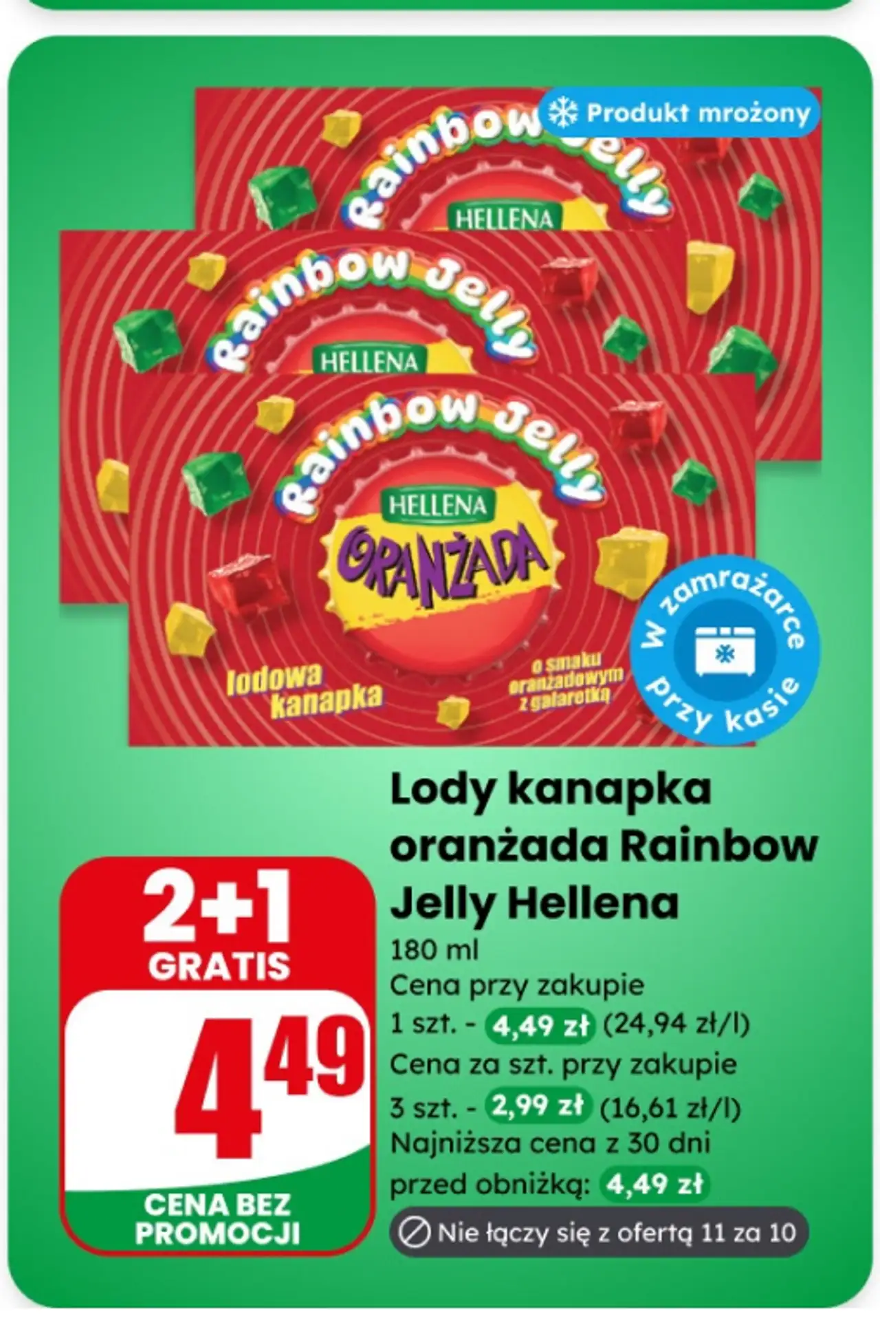 Lody kanapka oranżada Rainbow Jelly Hellena