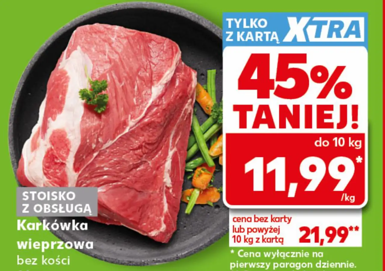 STOISKO Z OBSŁUGĄ Karkówka wieprzowa bez kości 1 kg