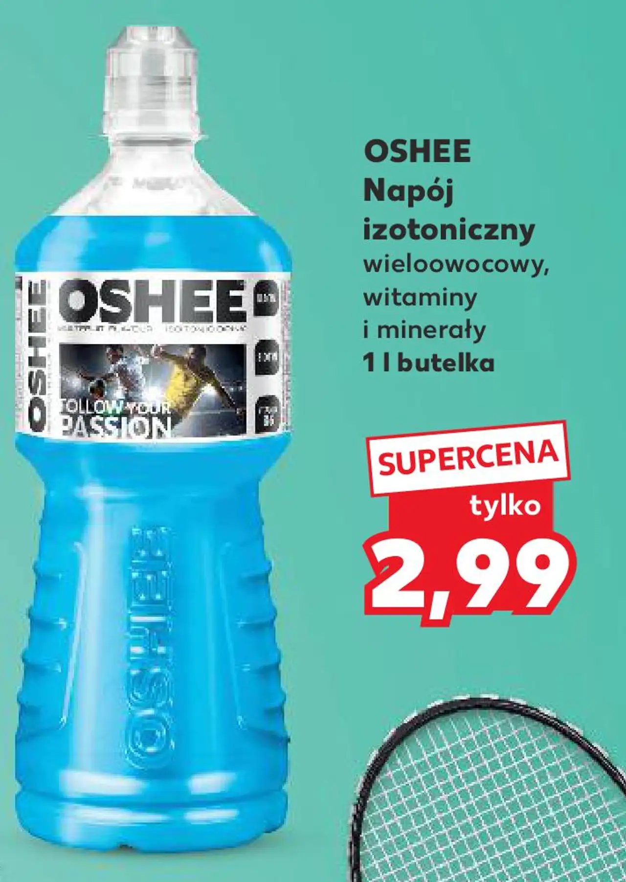 OSHEE HYDRO BOOST Napój izotoniczny cytryna, grejpfrut 1,1 l butelka