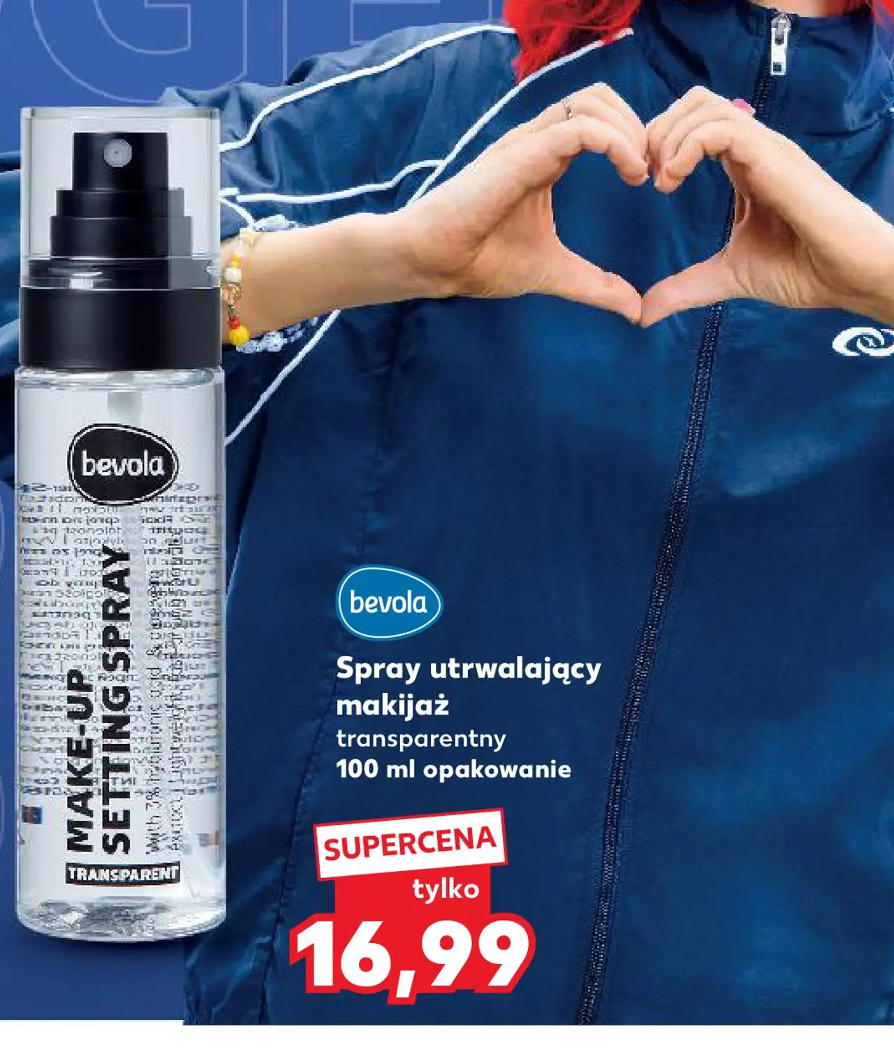bevola Spray utrwalający makijaż transparentny 100 ml opakowanie