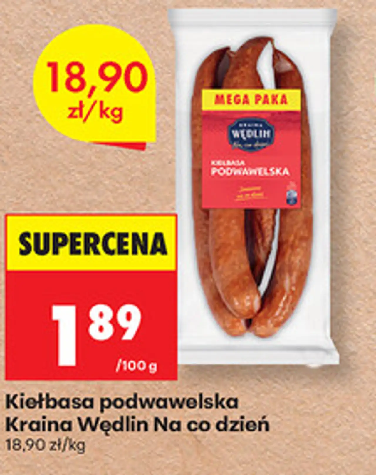 Kiełbasa podwawelska Kraina Wędlin Na co dzień